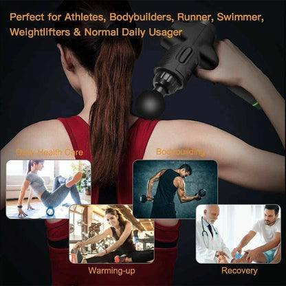 Deep Massage Gun 30 Speeds Percussion Massager Muscle Vibration W/ 8 heads