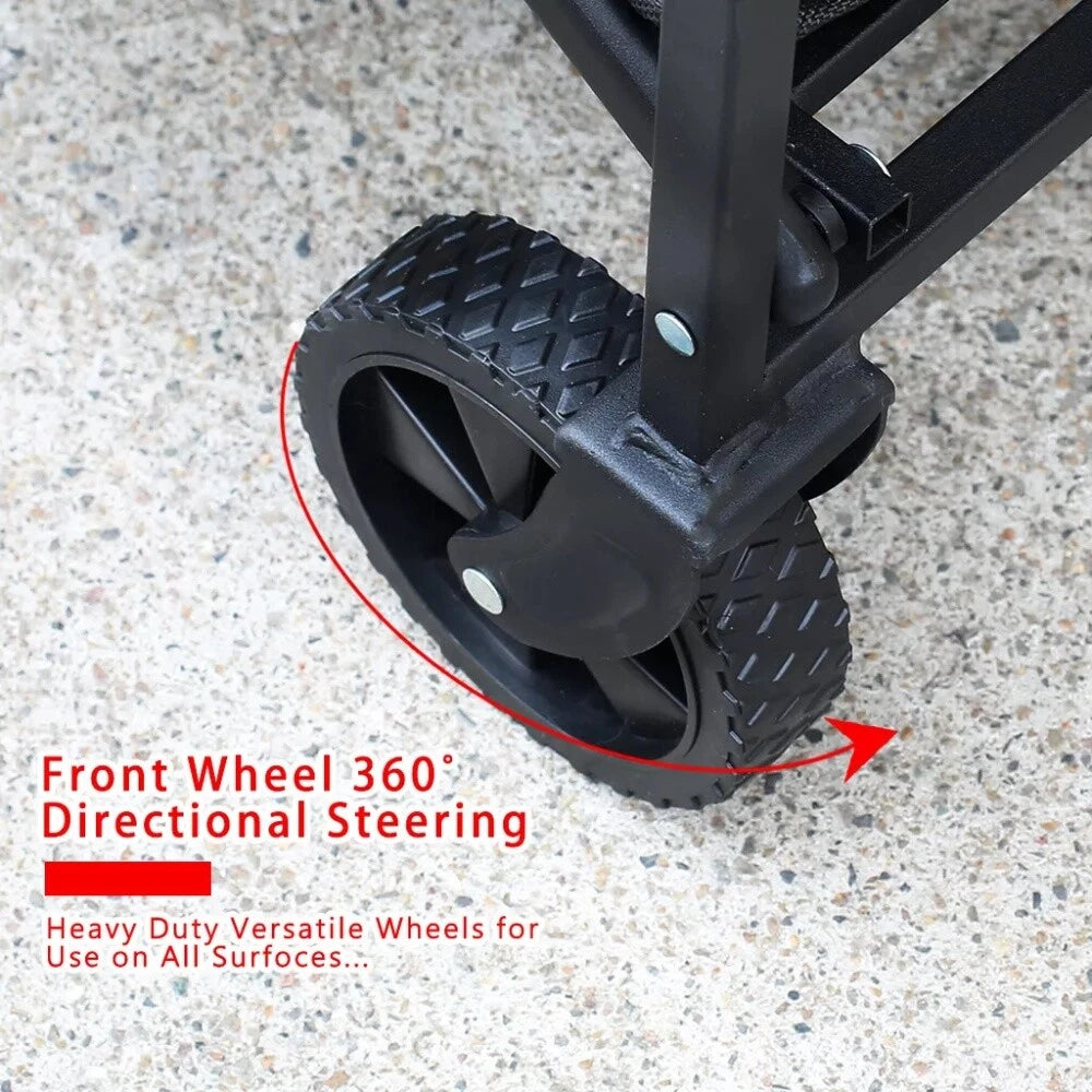 Heavy-Duty Folding Cart Trolley Wagon for Beach Camping Garden 200KG/330LBS
