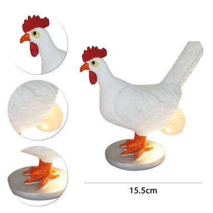 USB Chicken Desk Lamp Simulation Resin Hens Lay Eggs Lamps Funny Home Decoration