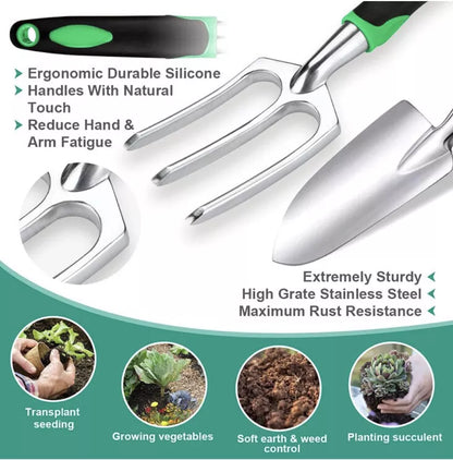 82Pcs Garden Tool Sets Gift Garden Hand Tool Kit Heavy Duty