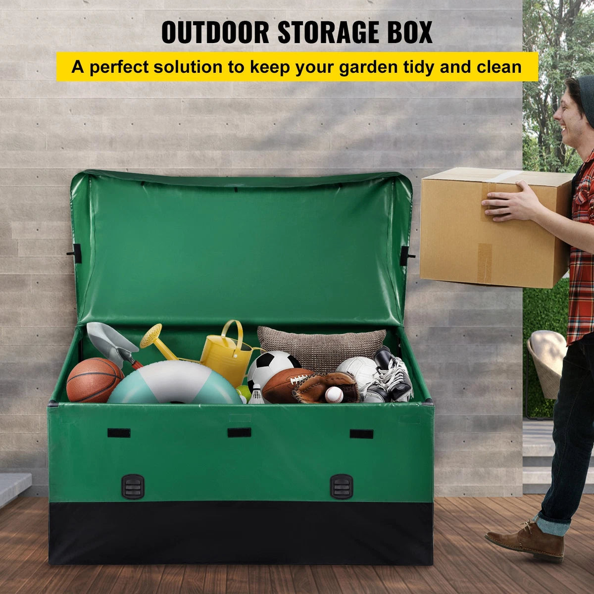 870 Litre Outdoor Storage Box Waterproof Garden Patio Deck Storage Chest