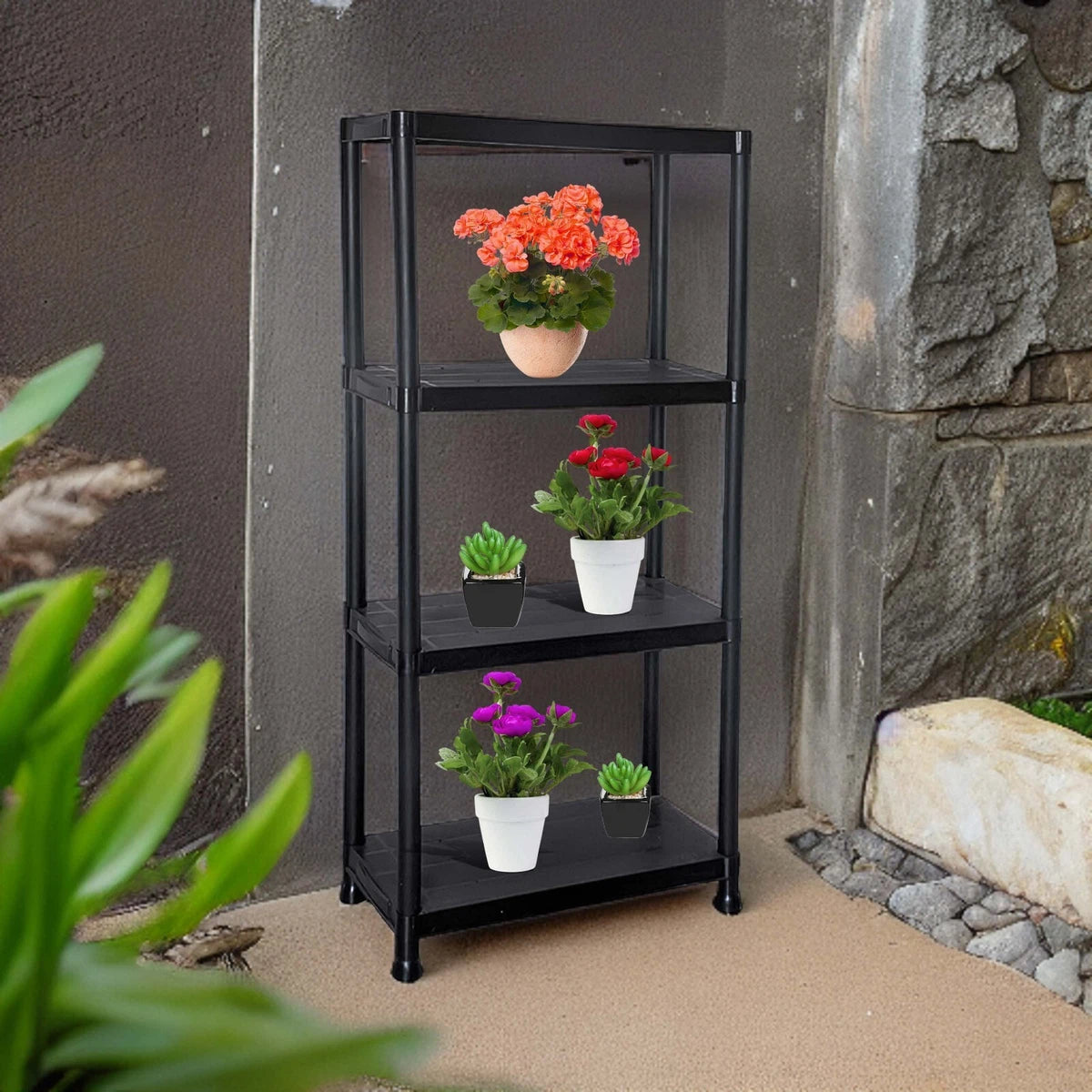 3/4/5 Tier Plastic Shelving Home Storage Unit Shelves Racking Garage Organiser