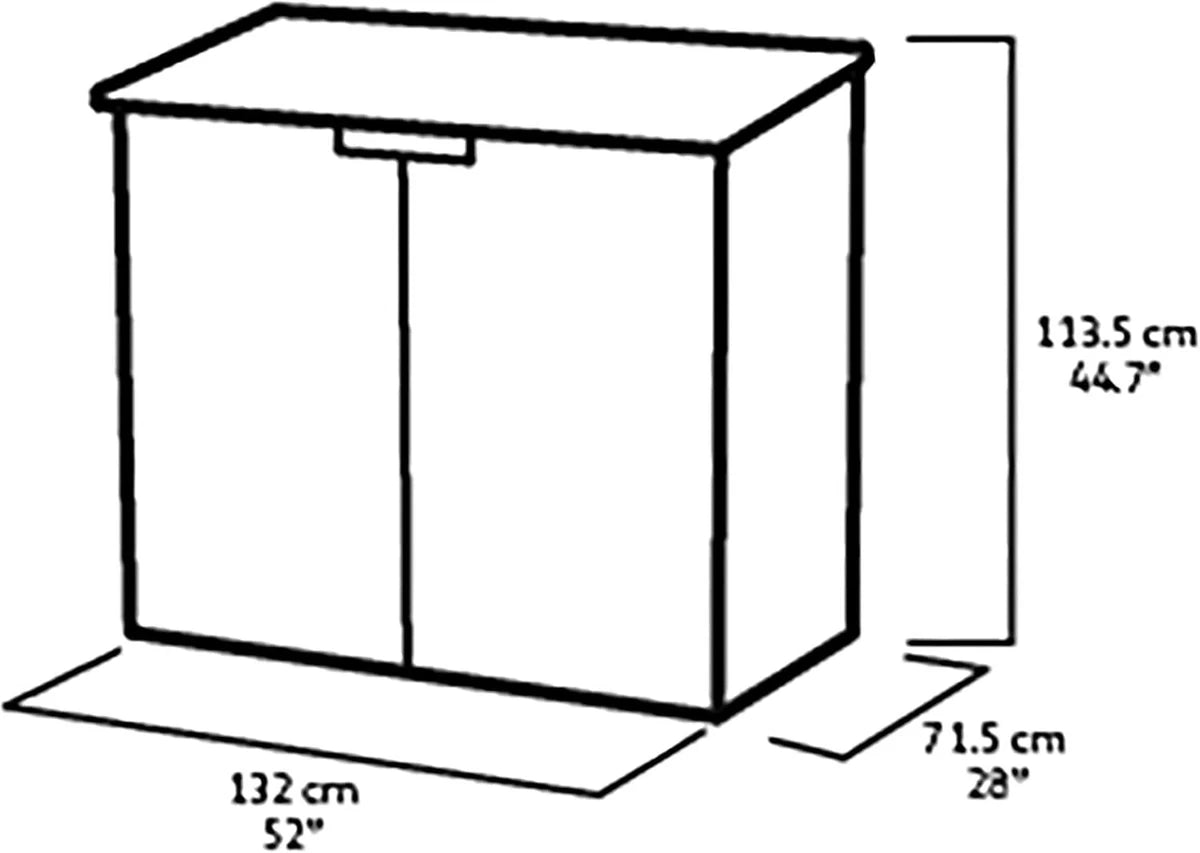 880L Large Keter Store Garden Lockable Storage Box XL Shed Outside Bin Tool