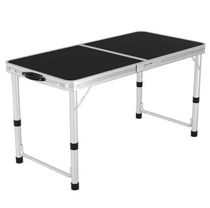 OUTDOOR FOLDABLE PICNIC TABLE & 4 STOOL SET PORTABLE CAMPING GARDEN INDOOR