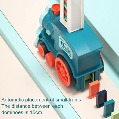 Domino Train Toy Set Automatic  Domino Blocks Laying Electric Train w/ Sound+