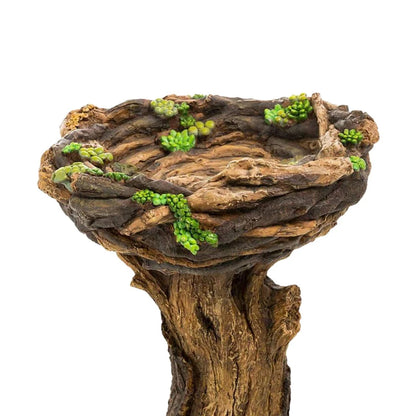 Tree Stump Bird Bath Bathing Bowl Decor Statue for Garden Outdoor Birdbath