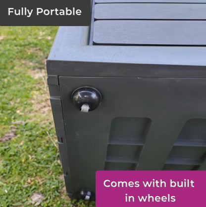 Garden 320 Litre Dark Grey Outdoor Plastic Storage Box