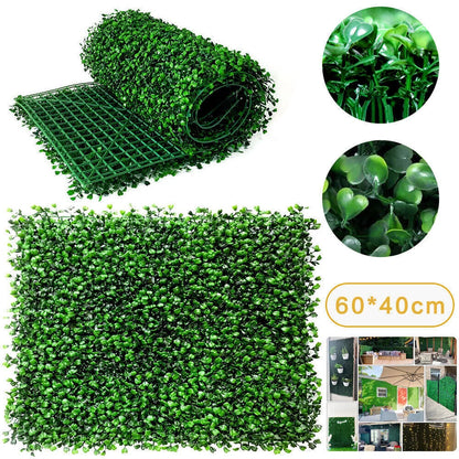 25X Artificial Plant Fence Greenery Wall Hedge Grass Mat Foliage Screen Panels UK
