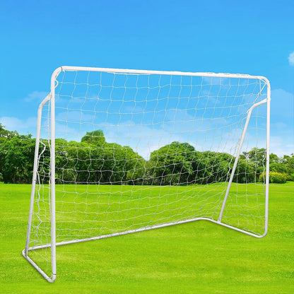 Single Football Goal Post Practice Soccer Training with Outdoo Net and Pegs 7FT x 5FT