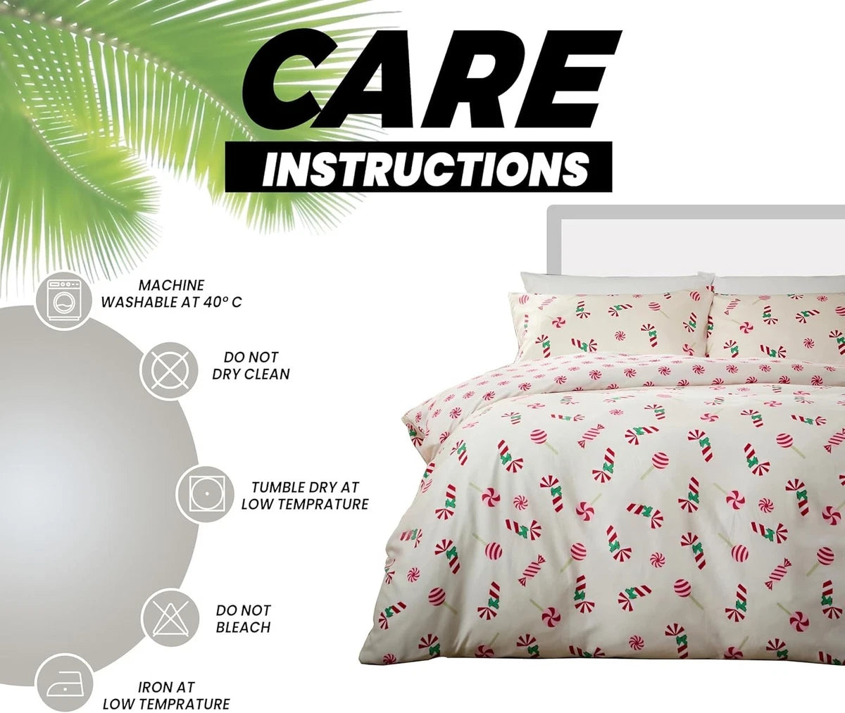 CHRISTMAS DUVET COVER SET Reversible Quilt XMAS Bedding Set