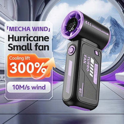 Turbo Fan Portable Cooling Handheld USB Rechargeable 3600 mAh Adjustable Airflow