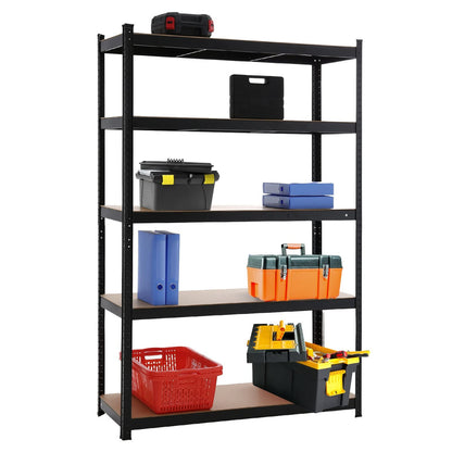 5 Tier Shelving Unit 200x100x50cm Heavy Duty Adjustable Storage Shelves