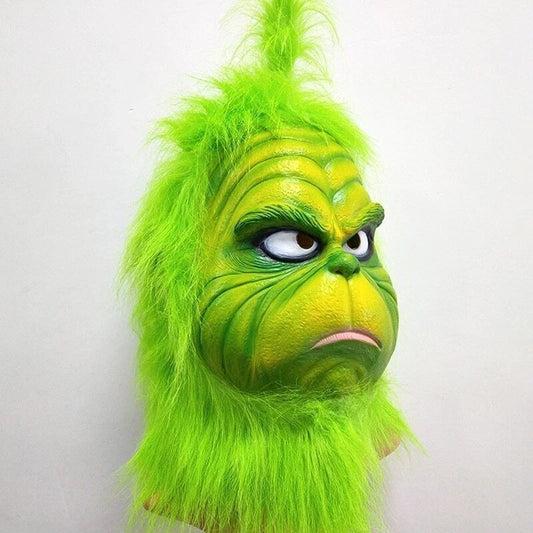 UK The Grinch Latex Mask Adults Costume Cosplay Christmas Fancy Dress Outfits