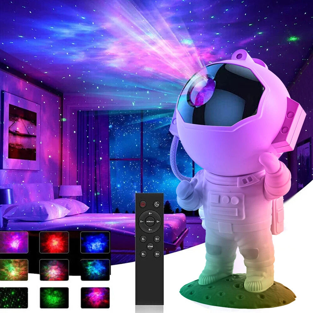 Astronaut Projector Galaxy Starry Sky LED Night Light Nebula Space Lamp w/Remote