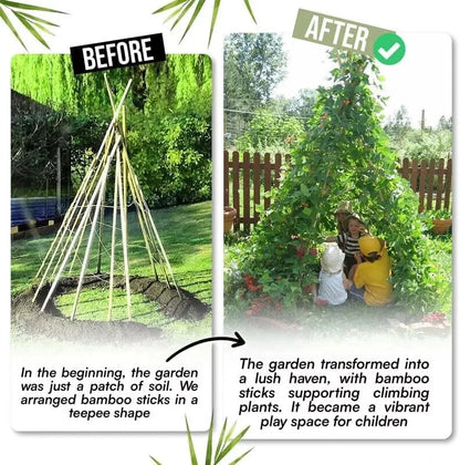 8ft Strong Heavy Duty Professional Bamboo Plant Support Garden Canes