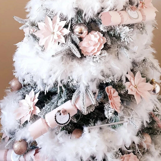 6M Christmas Tree White Feather Boa Strip Xmas Ribbon Party Garland Decoration