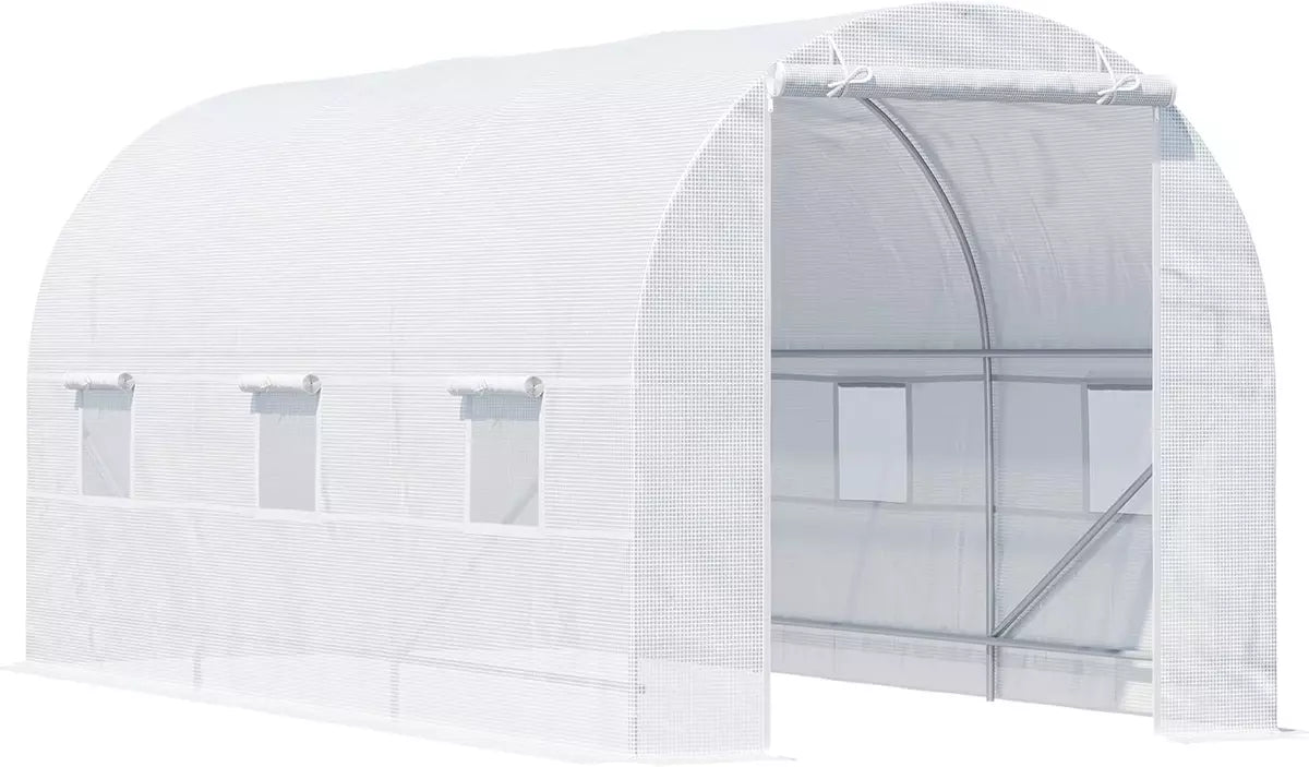 4 X 3 X 2 M Polytunnel Greenhouse Pollytunnel Tent Steel Frame Green