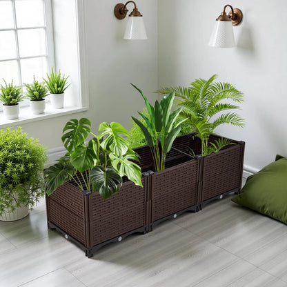 Large Raised Garden Bed Planter Patio Plant Pot Flower Beds Vegetable Grow Box