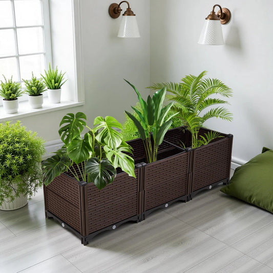 Large Raised Garden Bed Planter Patio Plant Pot Flower Beds Vegetable Grow Box