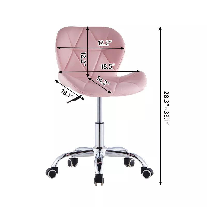 Computer Desk Office Chair Chrome Legs Lift Swivel Adjustable Height