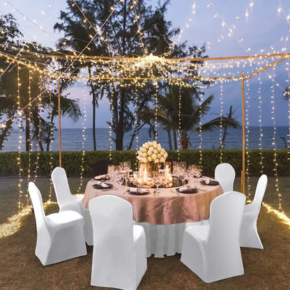 10/50/100x Chair Covers Dining Spandex Slip Seat Cover Wedding Flat Anniversary