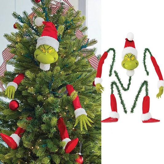 Grinch Arm Leg Head Ornaments Holder Christmas Tree Decorations Xmas Party Gift