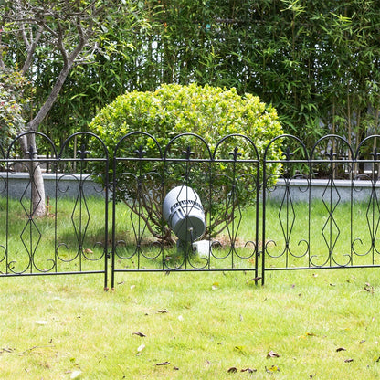 5 Garden Fence Panels Pet Animal Barrier Fence Dog Rabbits Defense Ground Border