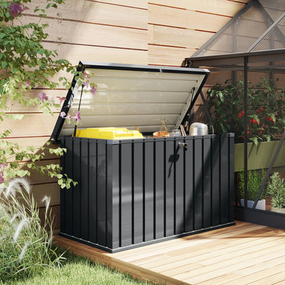 400L Waterproof Metal Outdoor Storage Box with Lock and Keys