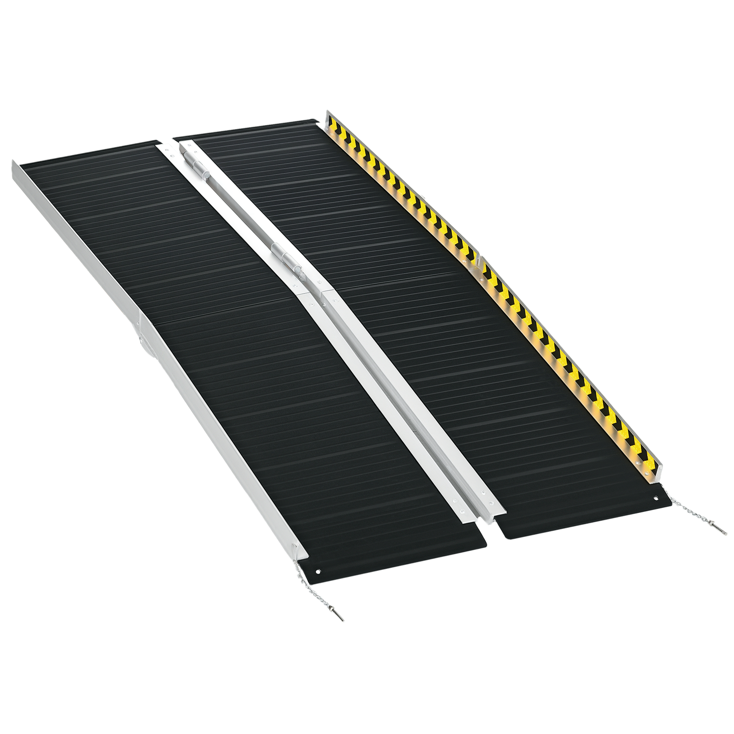 Wheelchair Ramp Folding Aluminium Threshold Ramp w/ Non-Skid Surface