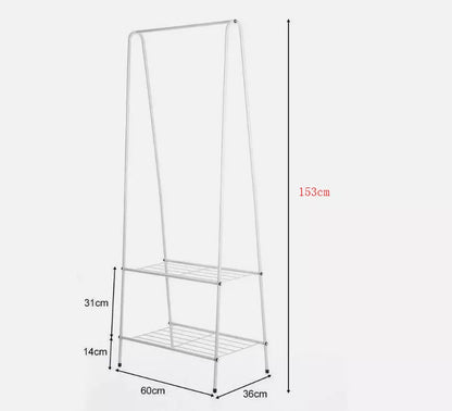 Metal Clothes Rail Hanging Rack Garment Display Stand Storage Shelf