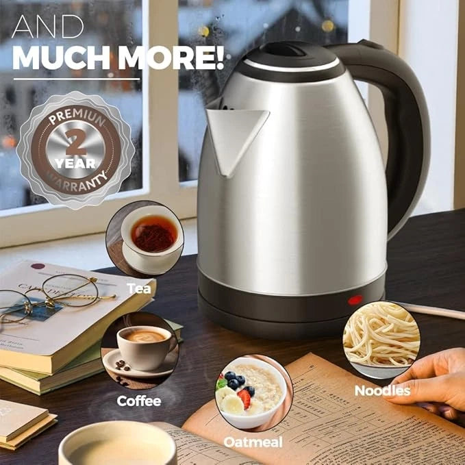 1500W Electric Kettle 1.8L Stainless Steel Cordless Jug Overheat Protection New