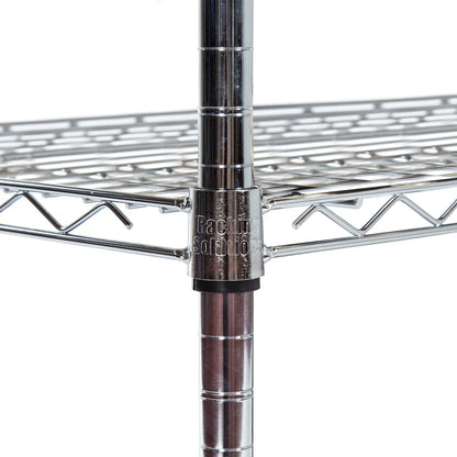 HEAVY DUTY Chrome Wire 5 Tier Shelving Unit Kitchen/Office/Retail 500KG per Unit