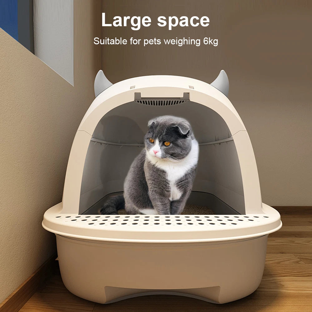 XL Large Cat Litter Box Self Cleaning Pan Drawer Anti-Splashing Cat Potty Tray