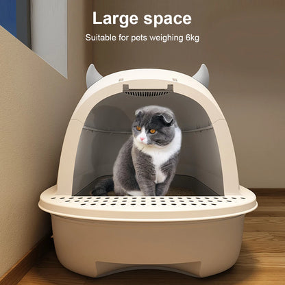 XL Large Cat Litter Box Self Cleaning Pan Drawer Anti-Splashing Cat Potty Tray