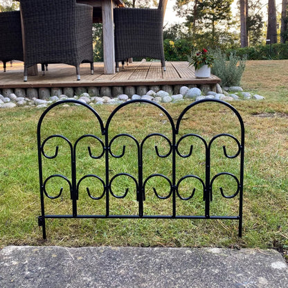 5 x Metal Garden Lawn Edging Path Flower Bed Border Fence Panels (45cm x 41cm)