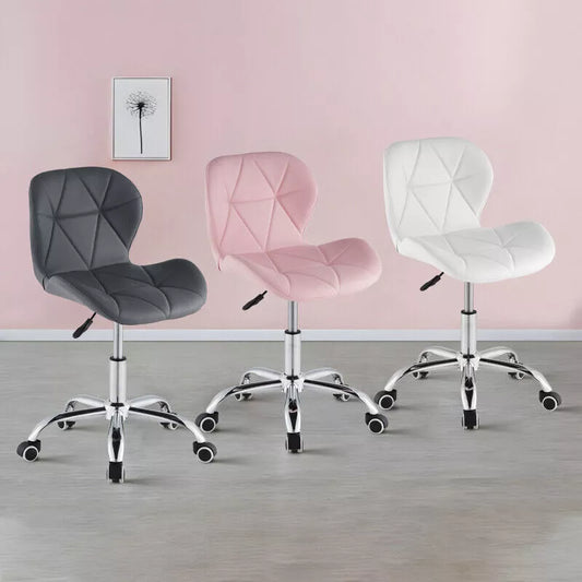 Computer Desk Office Chair Chrome Legs Lift Swivel Adjustable Height