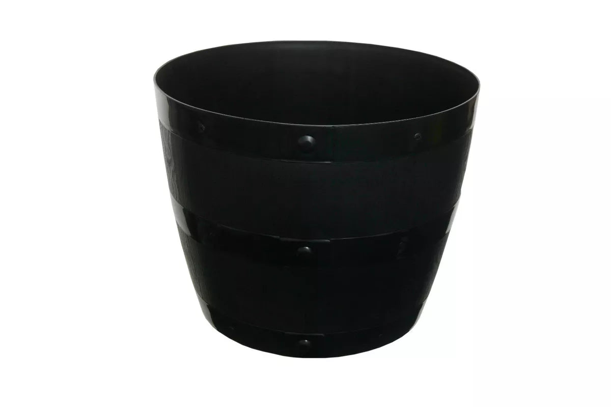 Large Barrel Planter Plant Pot Flower Pots Garden Container Tub Plastic Outdoor