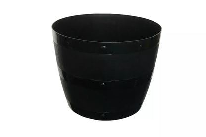 Large Barrel Planter Plant Pot Flower Pots Garden Container Tub Plastic Outdoor