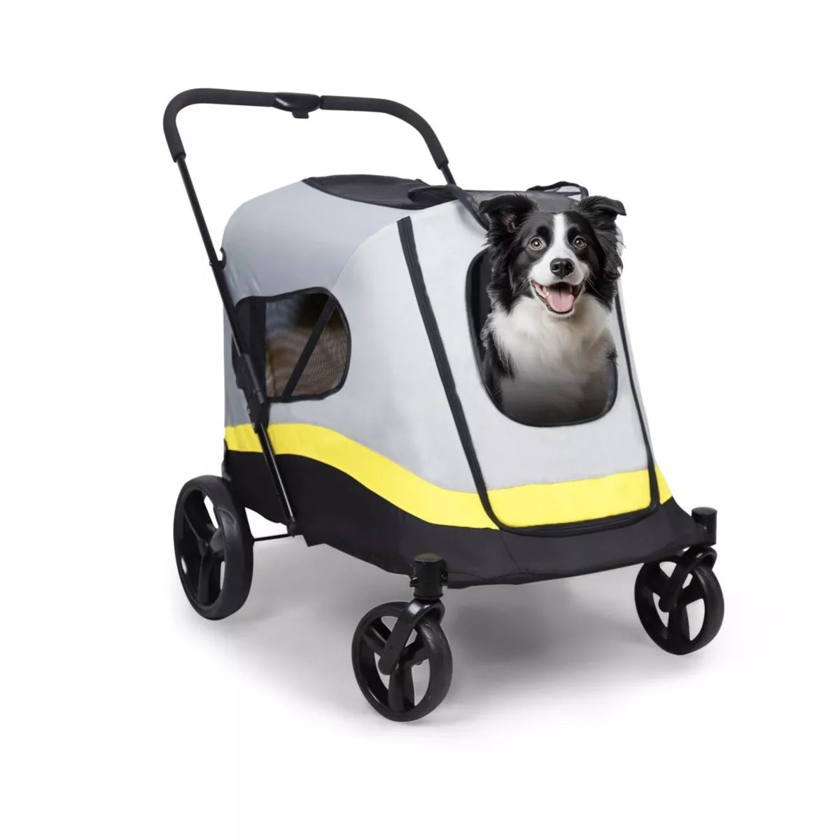 Premium Dog Trolley Large Pet Jogging Carriage Stroller with Safe Leash & Wheels