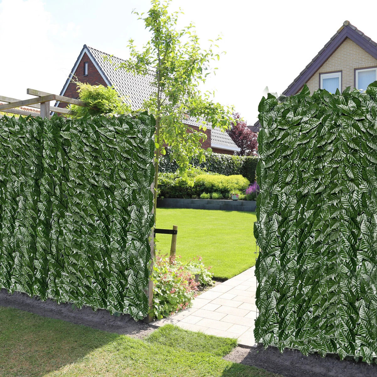2x3m Artificial Hedge Fake Ivy Leaf Garden Fence Privacy Screening Roll Wall Panel