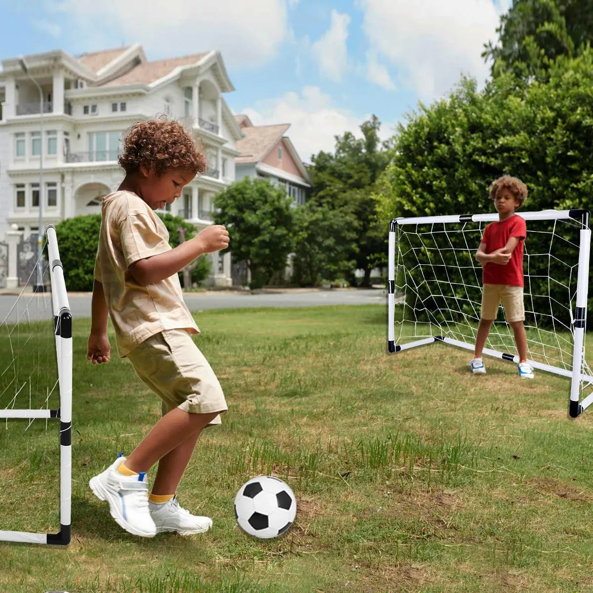 Childrens Mini Football Goal Post Twin Set Kids Royalcart