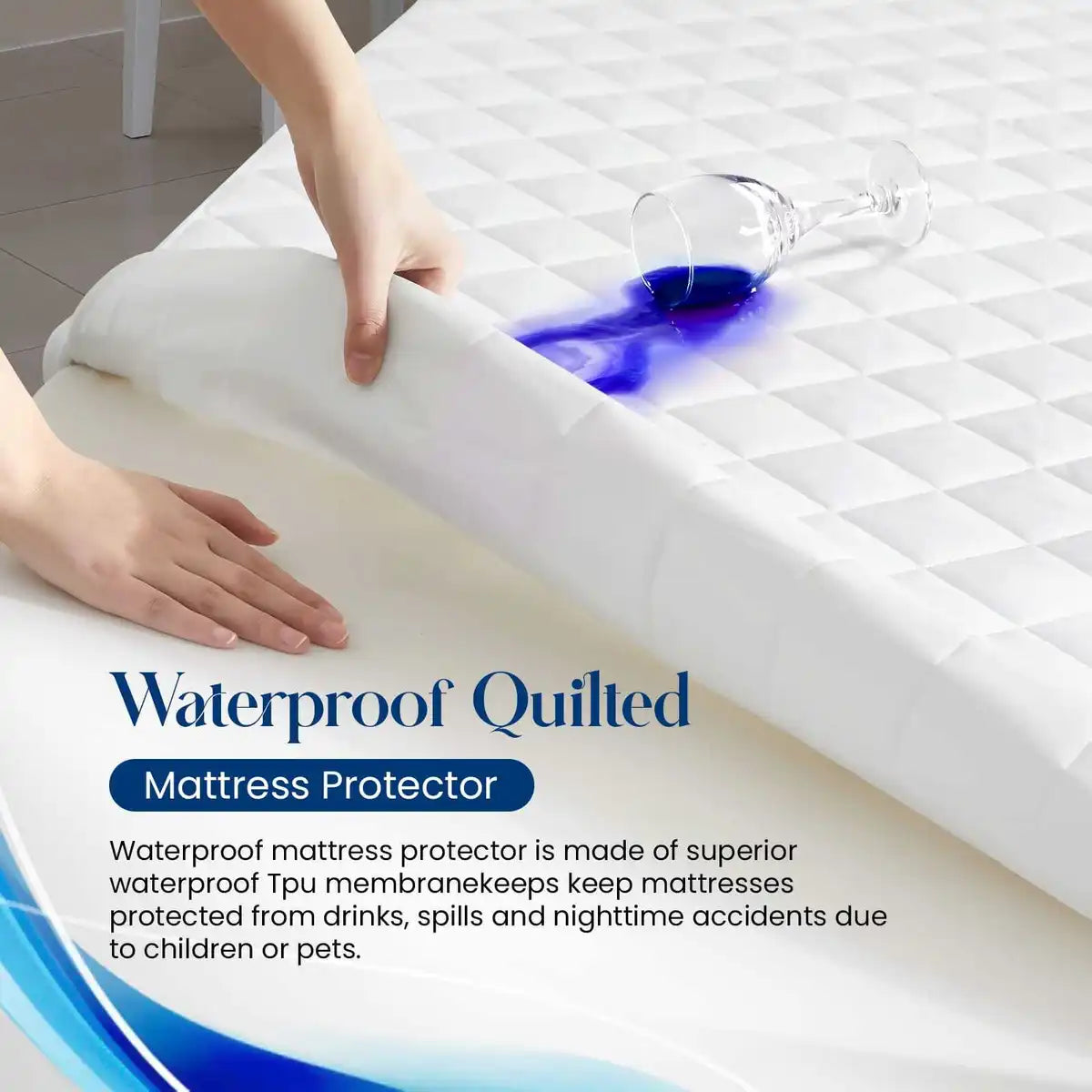 EXTRA DEEP  QUILTED WATERPROOF MATRESS MATTRESS PROTECTOR FITTED BED COVER Royalcart