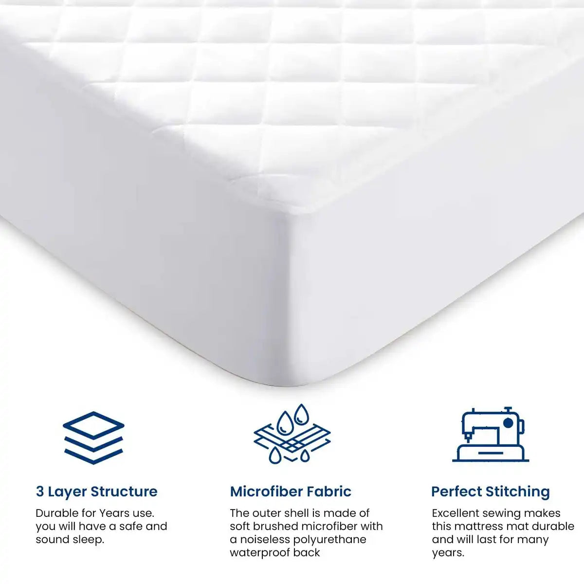 EXTRA DEEP  QUILTED WATERPROOF MATRESS MATTRESS PROTECTOR FITTED BED COVER Royalcart