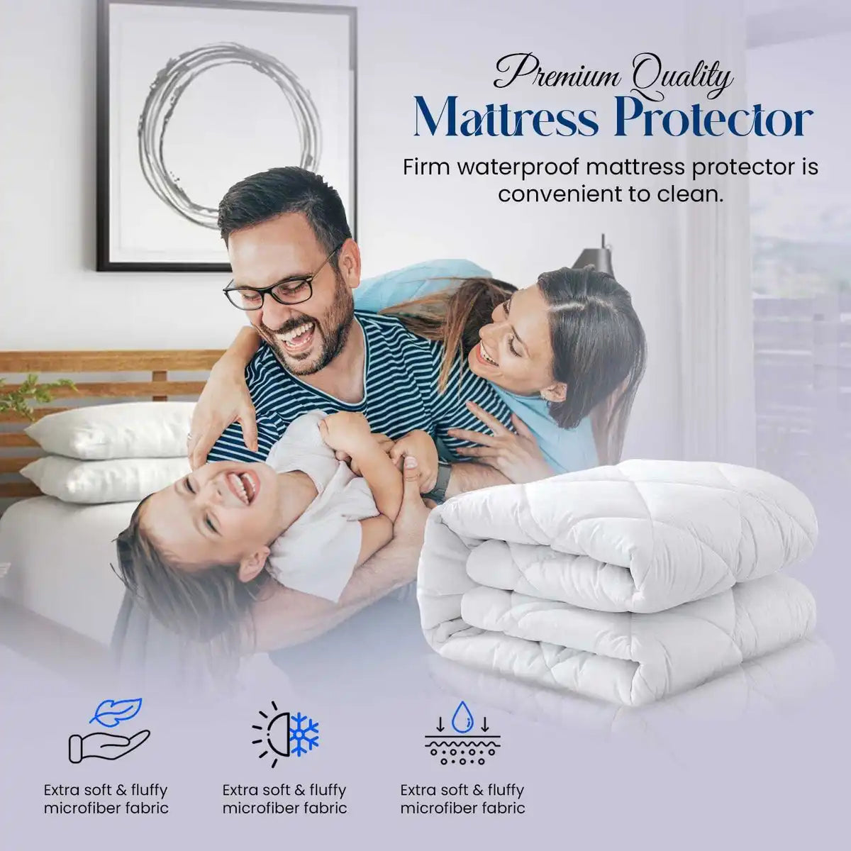 EXTRA DEEP  QUILTED WATERPROOF MATRESS MATTRESS PROTECTOR FITTED BED COVER Royalcart