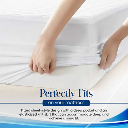 EXTRA DEEP  QUILTED WATERPROOF MATRESS MATTRESS PROTECTOR FITTED BED COVER Royalcart