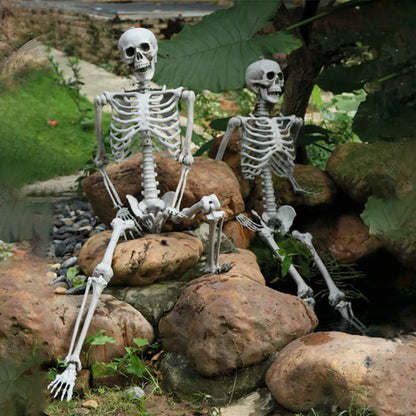 185/165/40CM Giant Life Size Human Skeleton Bones Posable Halloween Hanging Decor Royalcart