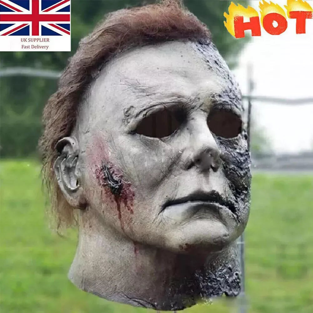 Michael Myers Mask Full Latex Halloween Horror Fancy Dress Costume Killer Scary Royalcart