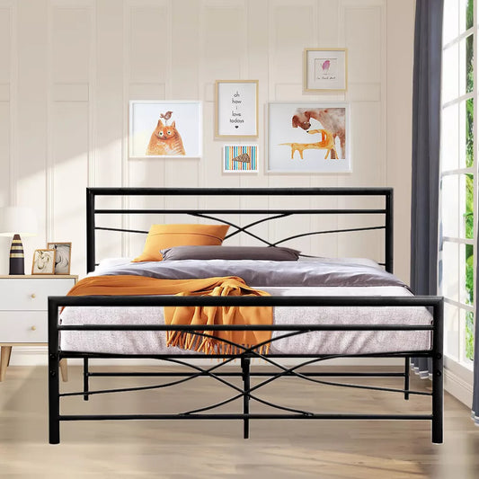 4ft Small Double Bed Metal Steel Frame Bedroom Furniture Royalcart