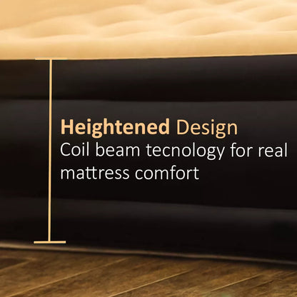 Inflatable High Raised Double Air Bed Mattress Builtin Electric Pump 3 Size Beds Royalcart