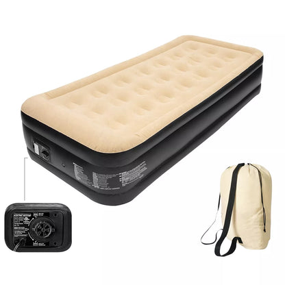 Inflatable High Raised Double Air Bed Mattress Builtin Electric Pump 3 Size Beds Royalcart